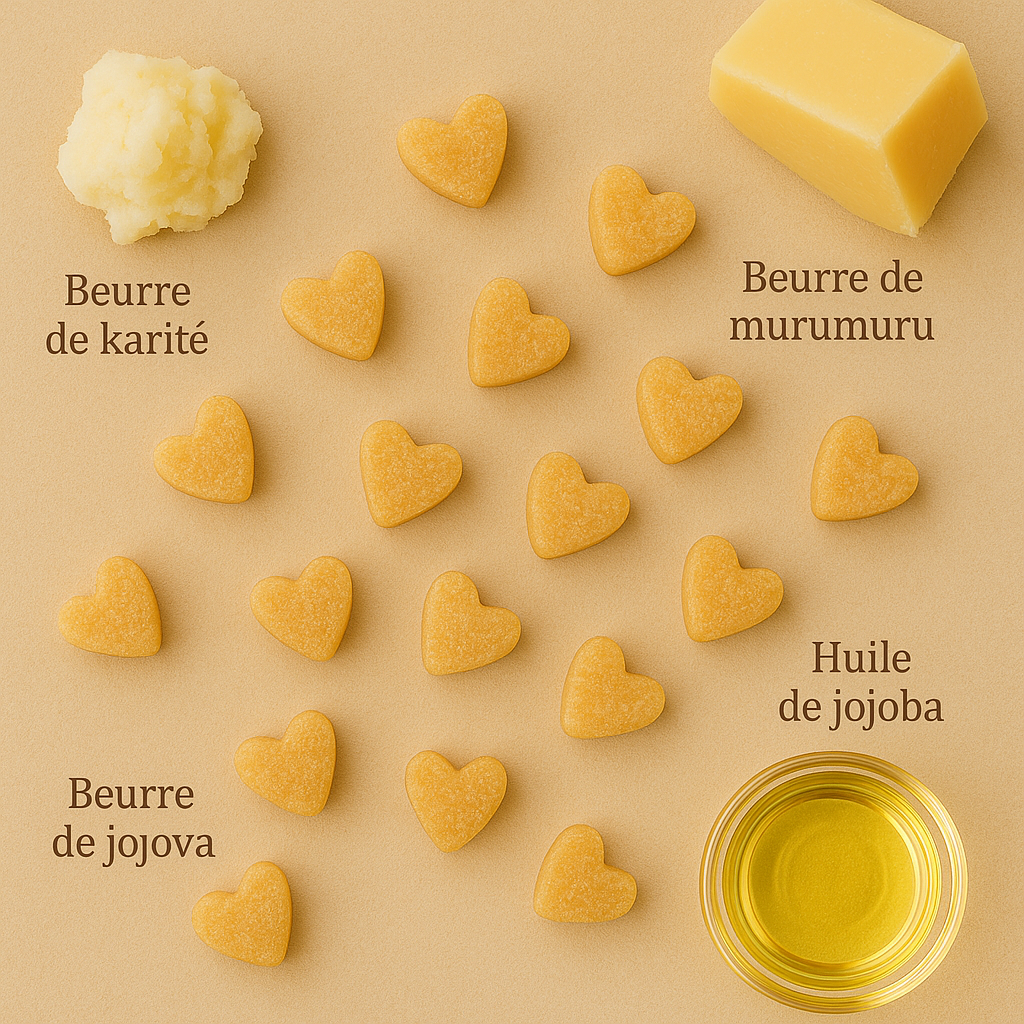 Minis coeurs de gommage Monoï des îles